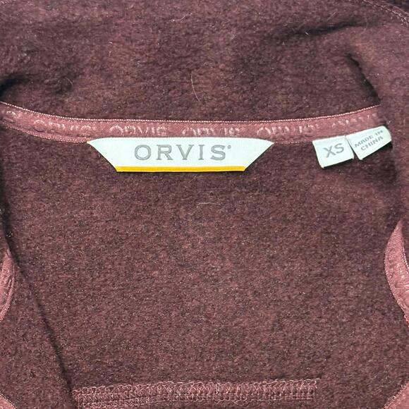 Orvis Women’s Fleece Size XS Burgundy Item# 3BB9 - Picture 3 of 9